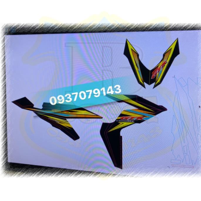 FREE SHIP + SALE SỐC +DECAL PVC 5 LỚP CHẤT LƯỢNG CAO Tem rời winner GTR vàng đen
