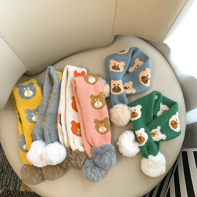 Khăn Choàng Đan Len Phong Cách Mới Chống Gió Mùa Đông Hợp Thời Trang Cho Bé Trai Và Gái