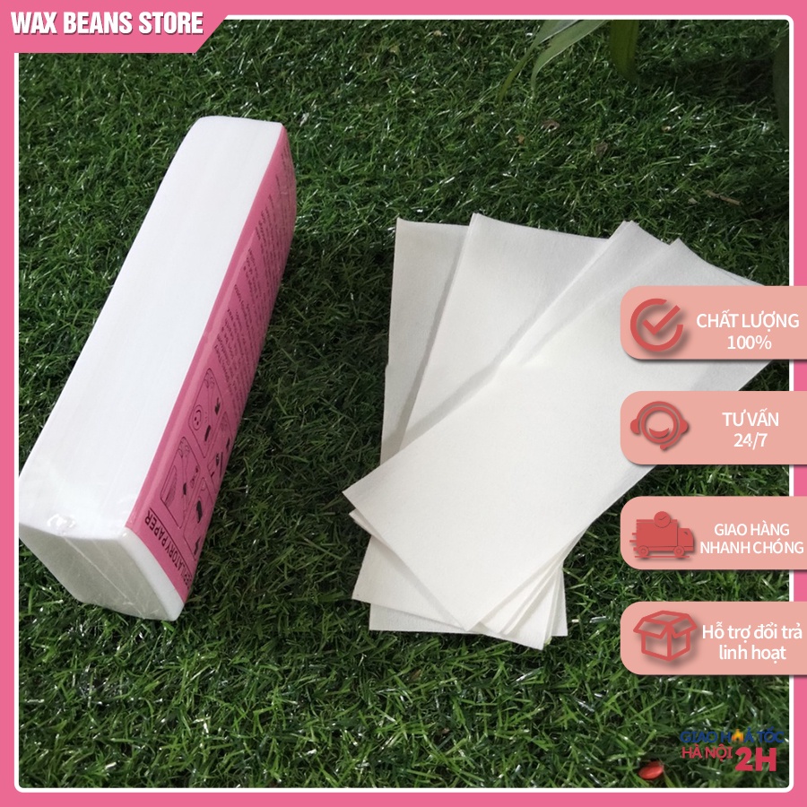 Giấy Wax Lông Wax Beans -  Giấy Wax Lông Dùng Cho Wax Lông Lạnh, Wax Sáp Thanh [100 Tờ Giấy Wax Loại 1]