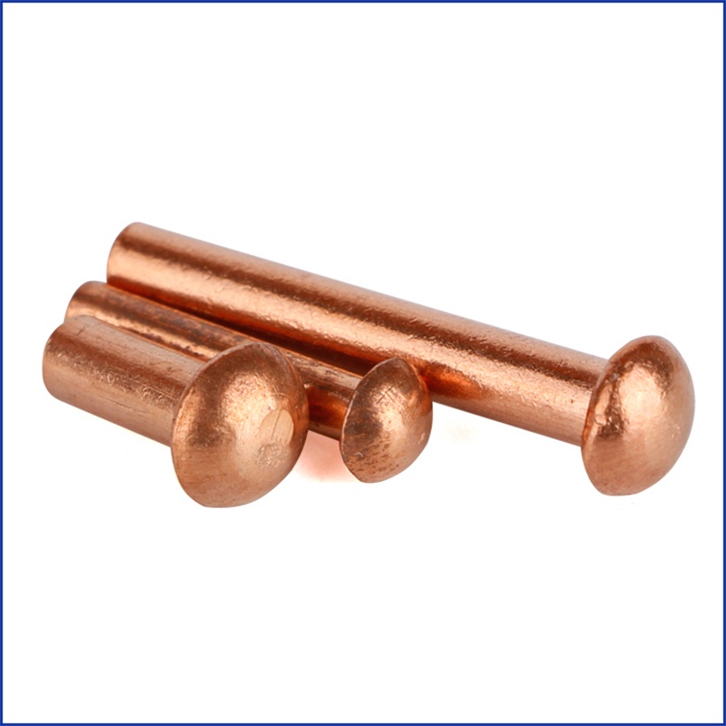Đinh Tán Đầu Tròn Bằng Đồng Thau 3mm-40mm m1.5 m2 m2.5 m3 m4 m5 m6 m8 Chuyên Dụng