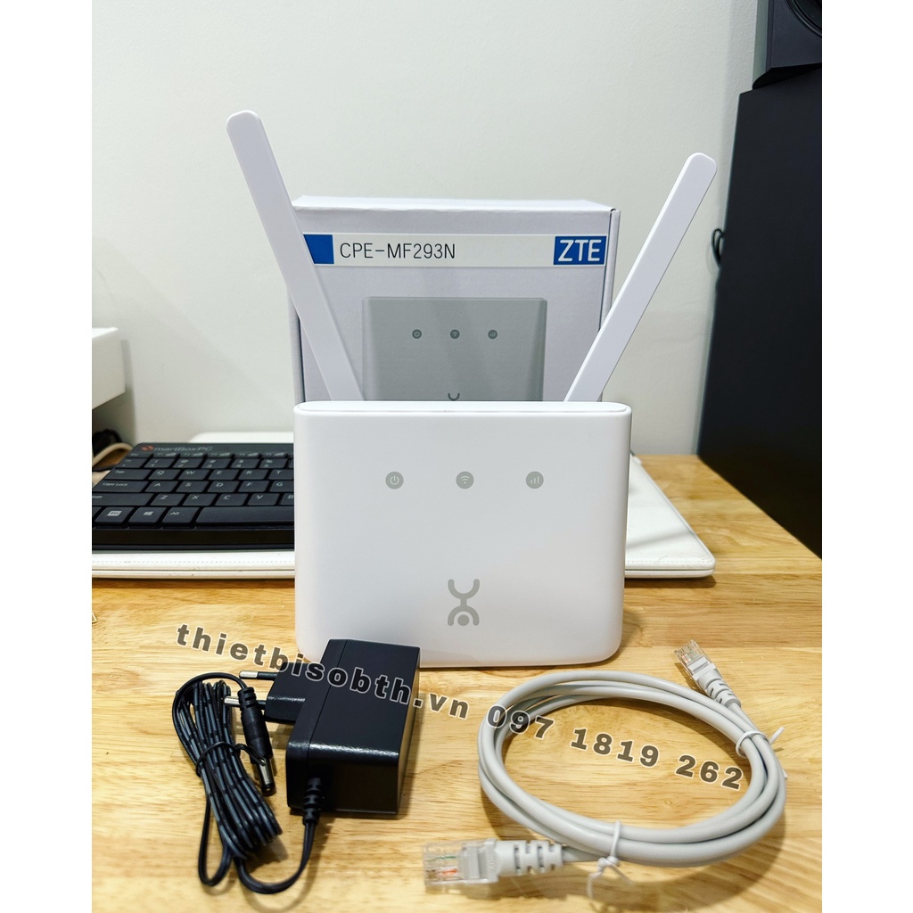 Bộ phát Wifi 4G ZTE MF293 chính hãng chuyên dụng - tặng 2 anten ,Hỗ trợ 32 kết nối.