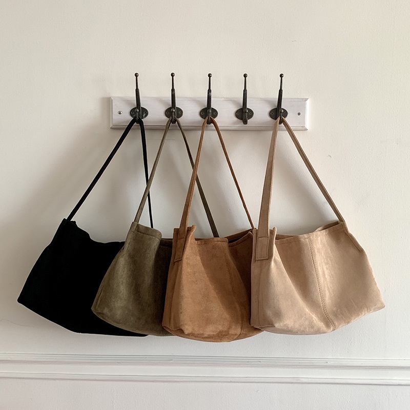 Túi Xách Da Lộn Cỡ Lớn Phong Cách retro Cho Nữ