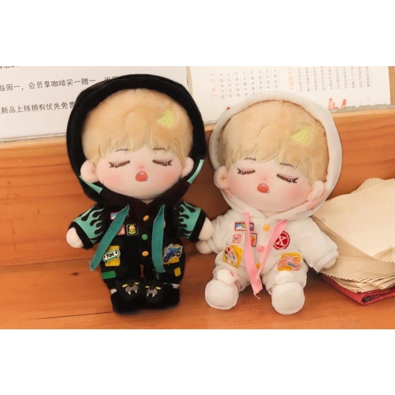 Set jumpsuit báo đen của đội trưởng Bo - cheap moment Vương Nhất bác - Sẵn