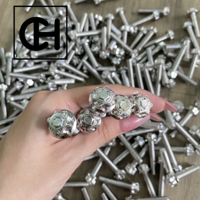 Ốc 8li trụ M3 inox 304 bắt pas heo , treo bô , gác chân