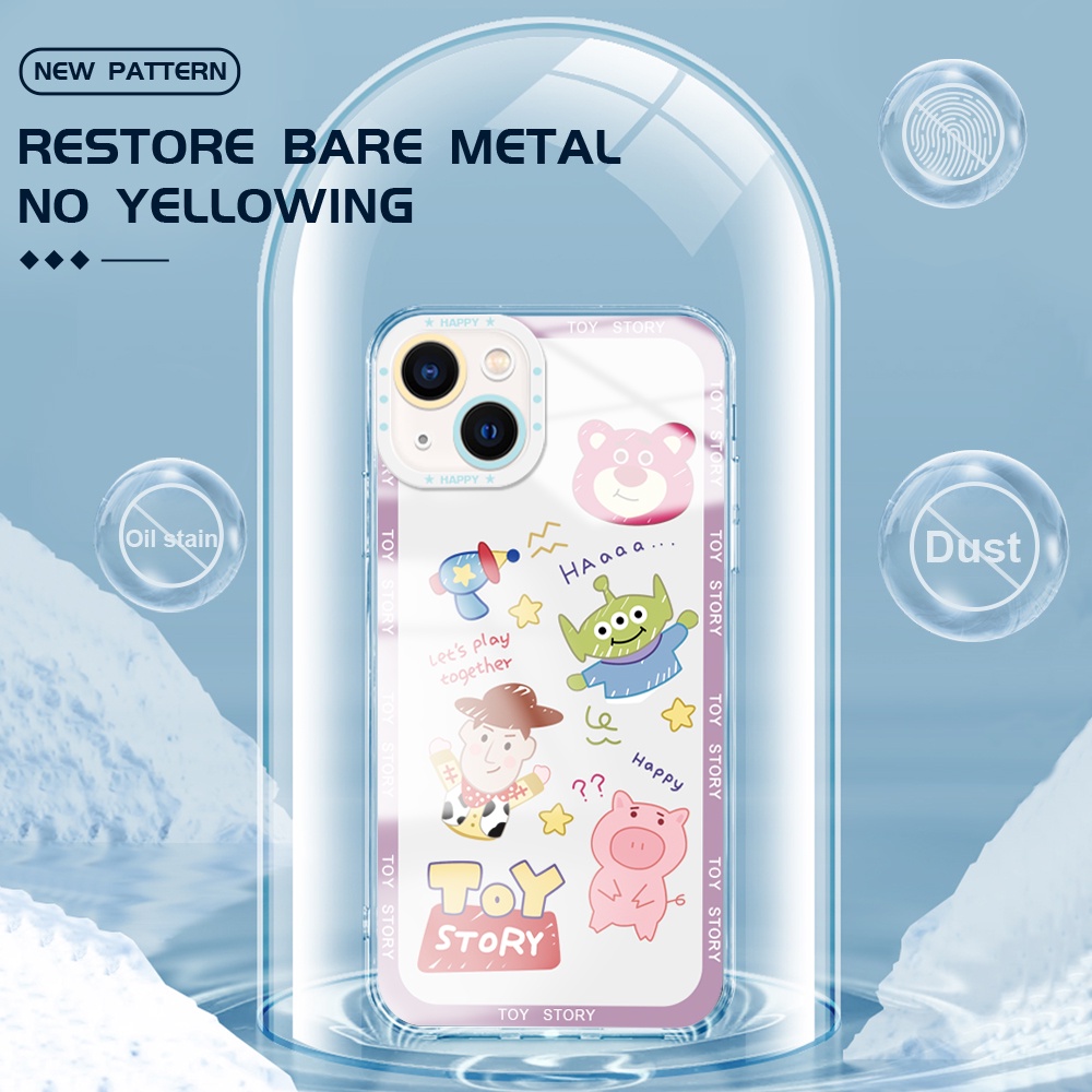 OPPO Reno 7Z 8 8Z 8T Pro 4G 5G Cho Ốp lưng điện thoại In Hình Shockproof Silicone TPU Cartoon Strawberry Bear