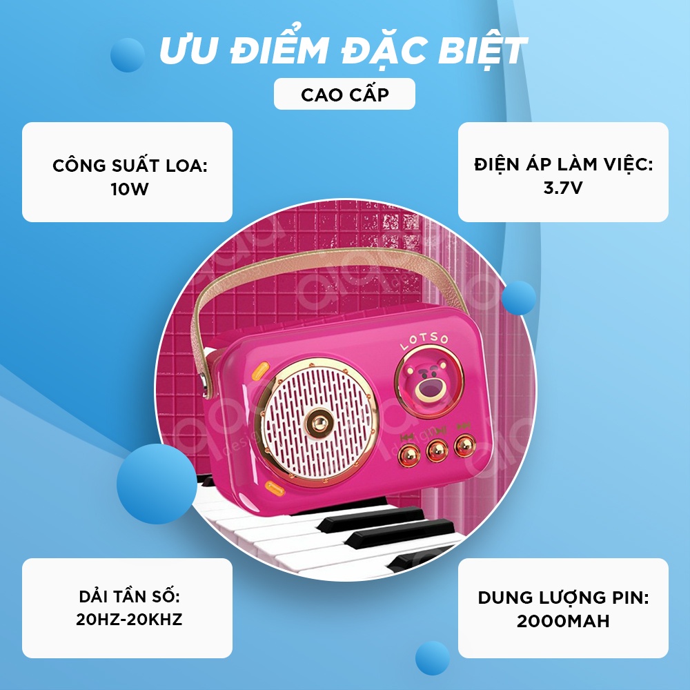 Bộ Loa Mic Karaoke Mini Không Dây Bluetooth LX 901 Chính Hãng Disney, Siêu Kute, Âm Thanh Sống Đông, Type C