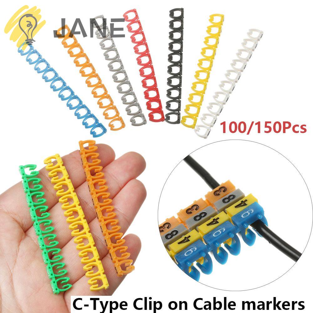 Set 100 / 150 Nhãn Đánh Dấu Số Dây Cáp Mạng Nhiều Màu Chống Thấm Nước Tiện Lợi