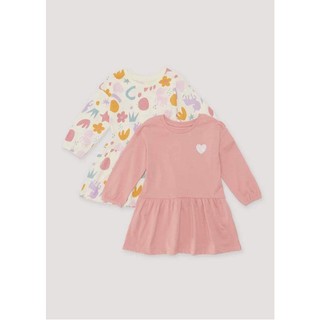 Sét 2 váy dài tay cotton Matalan Uk cho bé