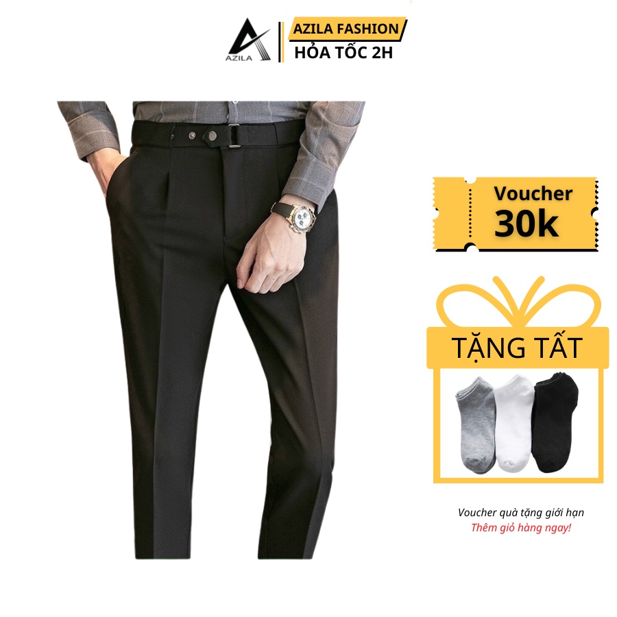 Quần Âu Nam Azila Cạp Đai Chỉnh Eo Phong Cách Công Sở Trẻ Trung - QA17