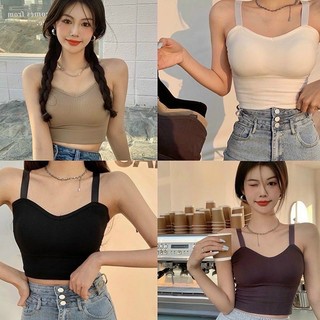 Áo bra 2 dây cúp tròn có mút nâng ngực - dây bản to