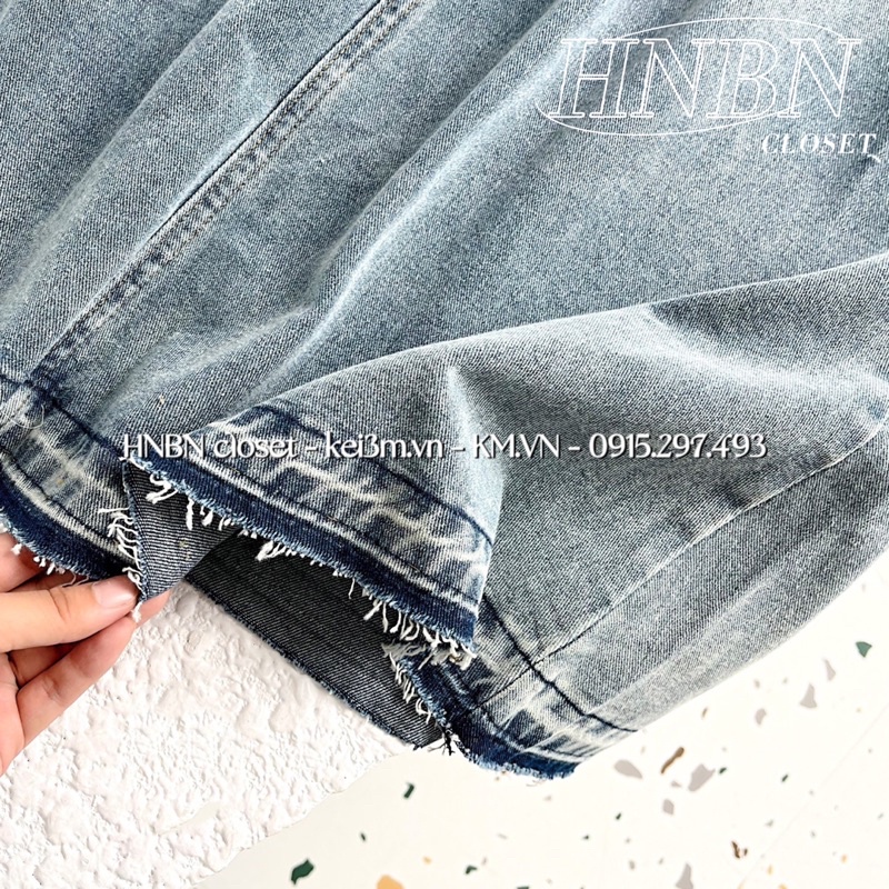 Chân váy jeans dài dáng chữ A QCCC