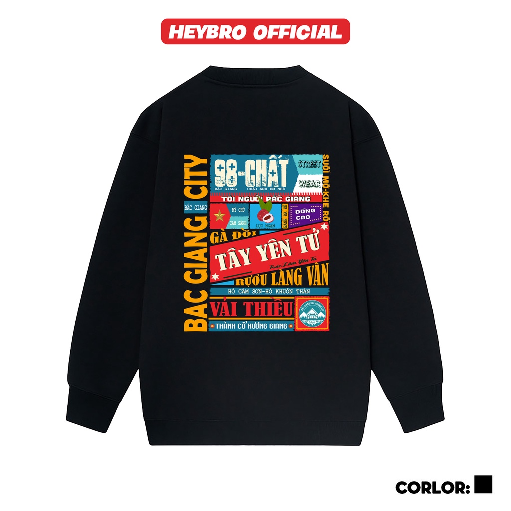 Áo thun unisex nam nữ tay lỡ form rộng Local Brand HEYBRO thế hệ genz BẮC GIANG