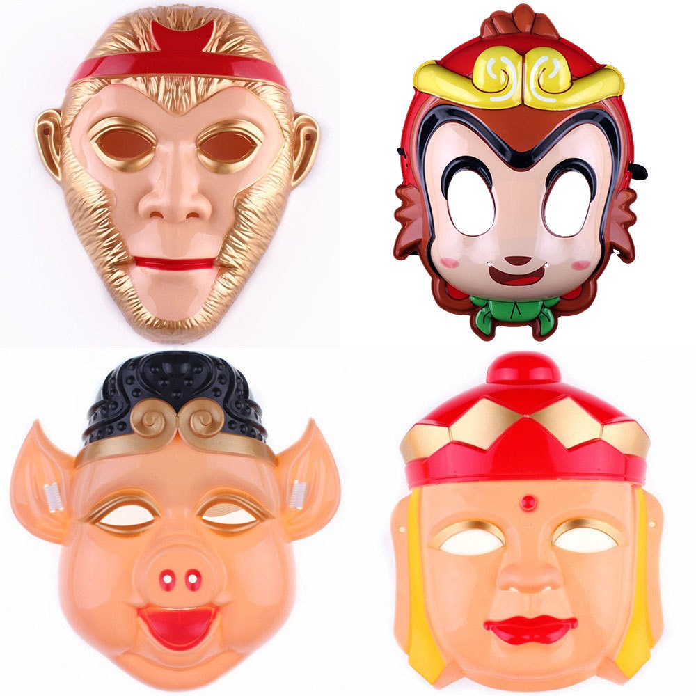 Mặt nạ 4 Thầy Trò Đường Tăng Trư Bát Giới Tôn Ngộ Không và Sa Ngộ Tịnh, mặt nạ hoá trang Halloween