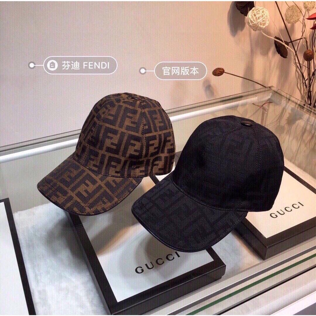 Mũ Lưỡi Trai Da Chống Nắng In Chữ Fendi Phong Cách Âu Mỹ Cho Cặp Đôi