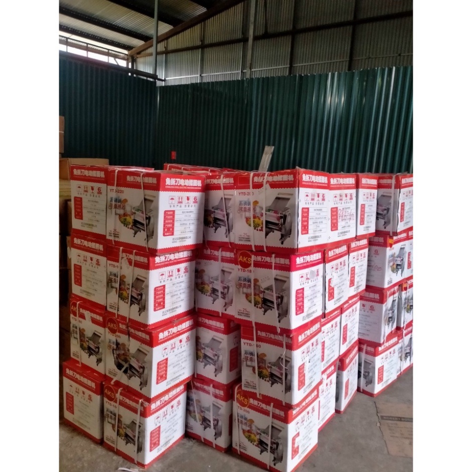 Máy Cán Bột Cắt Sợi Làm Mì Tươi Chạy Điện AKS 180 Inox Toàn Bộ Trục Cán 18cm Lô Cắt Sợi Tròn,Sợi Dẹt Bảo Hành 12 Tháng