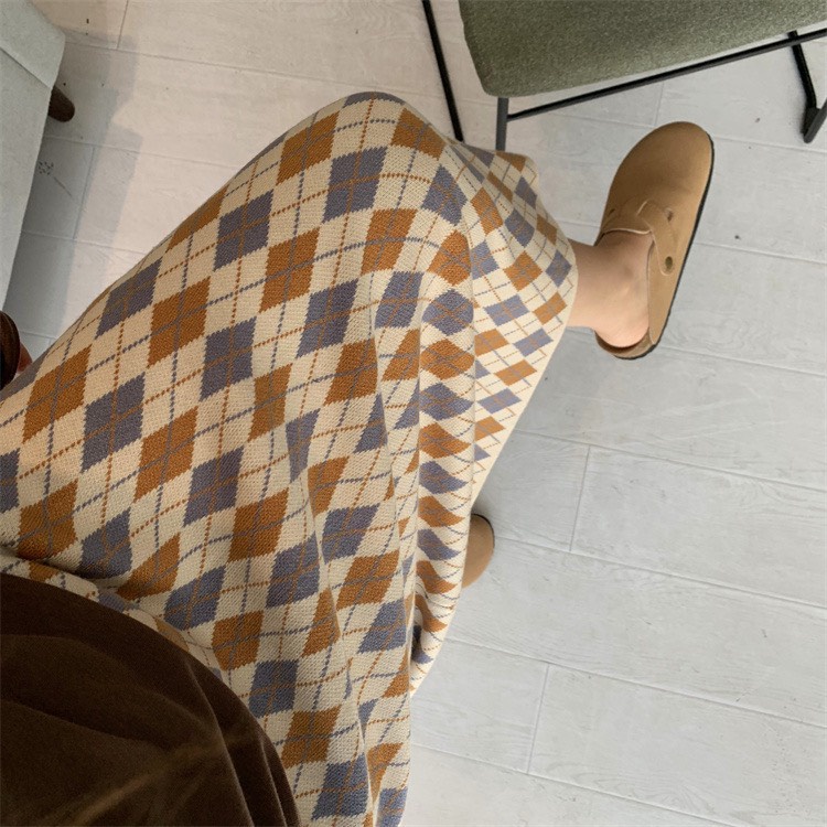 Chân Váy midi họa tiết vải len Ulzzang style 🌸 Hàng Quảng Châu