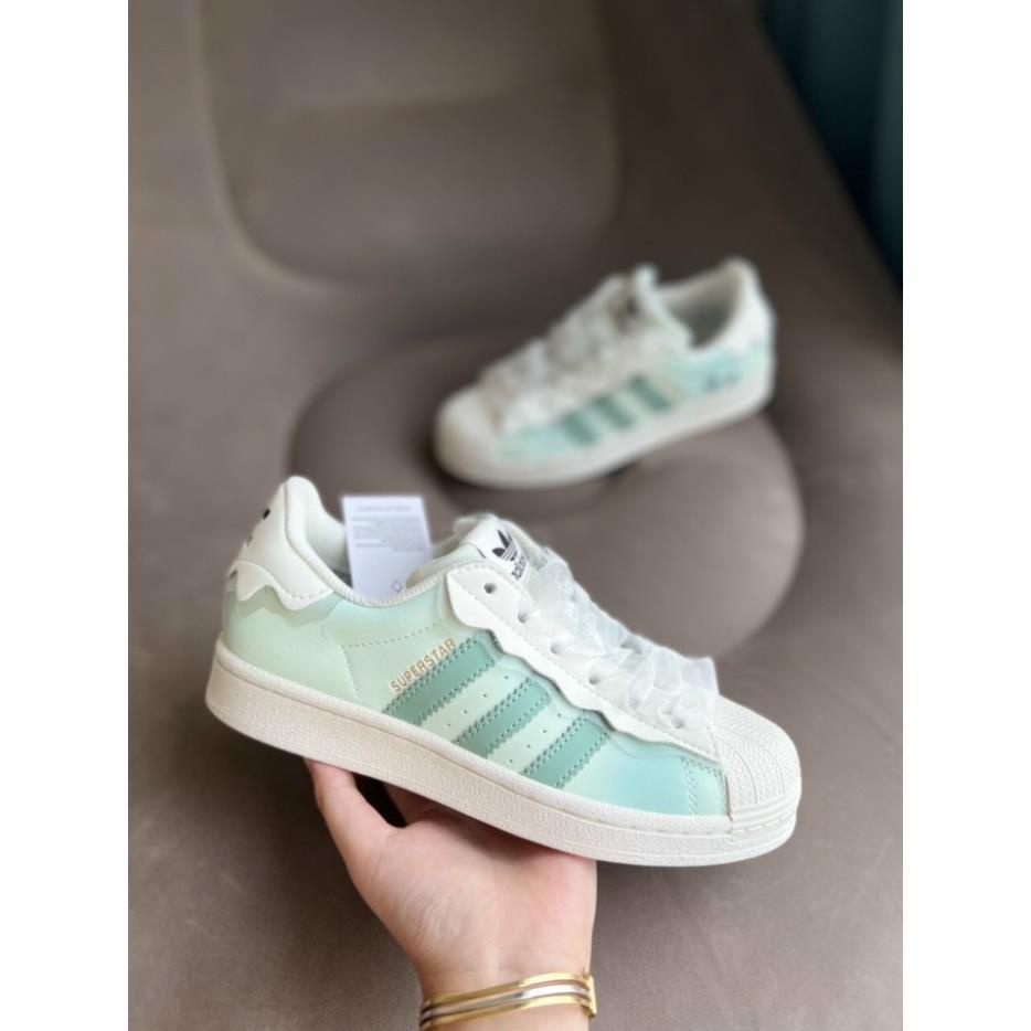 Giày thể thao adidas superstar sò hoa trắng bản mới 2022