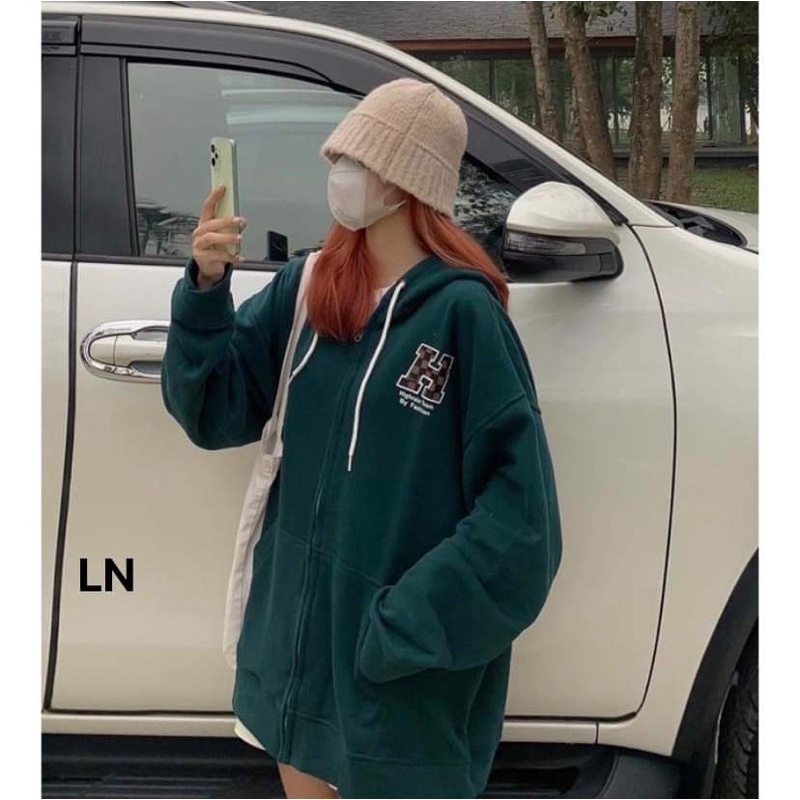 Áo khoác bàn cờ 5D chữ H mũ 2 lớp TH6