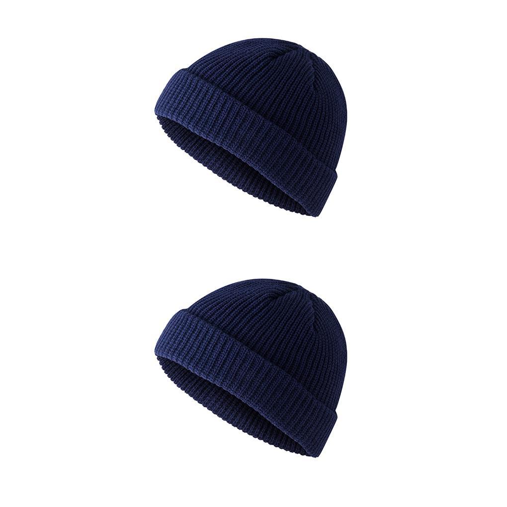 1/2/3/5 Hat Retro Fashion Warm Short Style Fisherman's Brimless Caps Quick Drying Without Deformation Knitting Design Crimpable Headgear