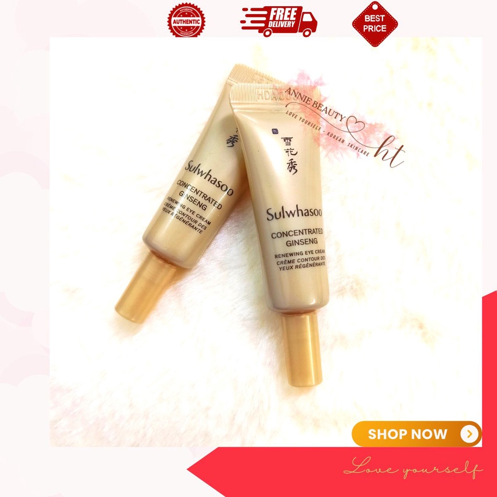 Kem mắt nhân sâm Sulwhasoo cải thiện nếp nhăn, tăng đàn hồi gấp 3 lần cho da CONCENTRATED GINSENG RENEWING EYE CREAM