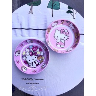 Dĩa tròn Melamin HelloKitty
