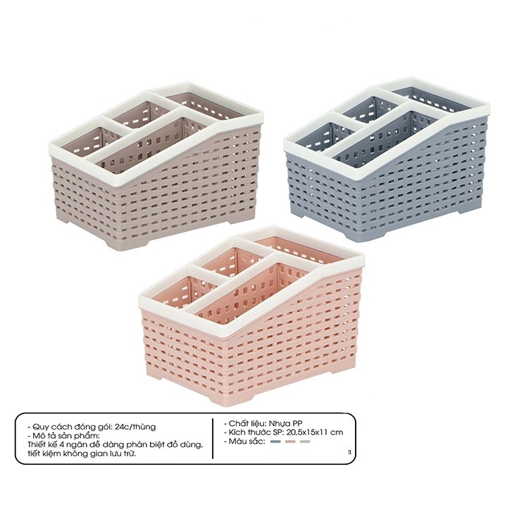 Khay Đựng Mỹ Phẩm Đa Năng Nhiều Ô Tiện Ích,Kệ Để Đồ Trang Điểm 2 Ngăn Kéo Size Lớn, Kệ Chữ Nhật Nhựa Đựng Đồ