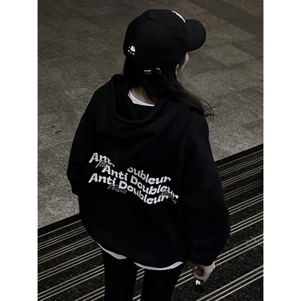 Áo Hoodies Unisex SVT ANTI DOUBLEUR HOODIES màu đen Local Brand
