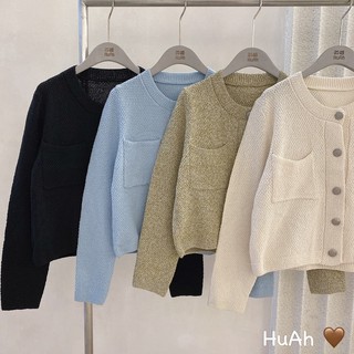 Áo len cúc đồng Basic