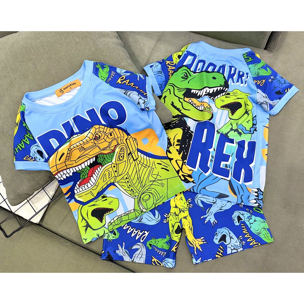 Bộ tay ngắn quần đùi lửng Thun lạnh 3D loại 1 Annkids size nhí 12-23kg bé trai siêu nhân cực ngầu-Quần áo trẻ em-Pikakid