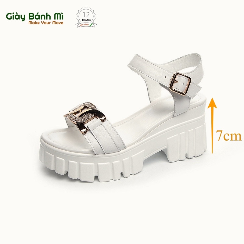 Giày Sandals Nữ Đế cao 7cm Cao Cấp Êm Chân Bảo Hành 12Tháng G1851 G1878 G1800-Shop Giày Bánh Mì