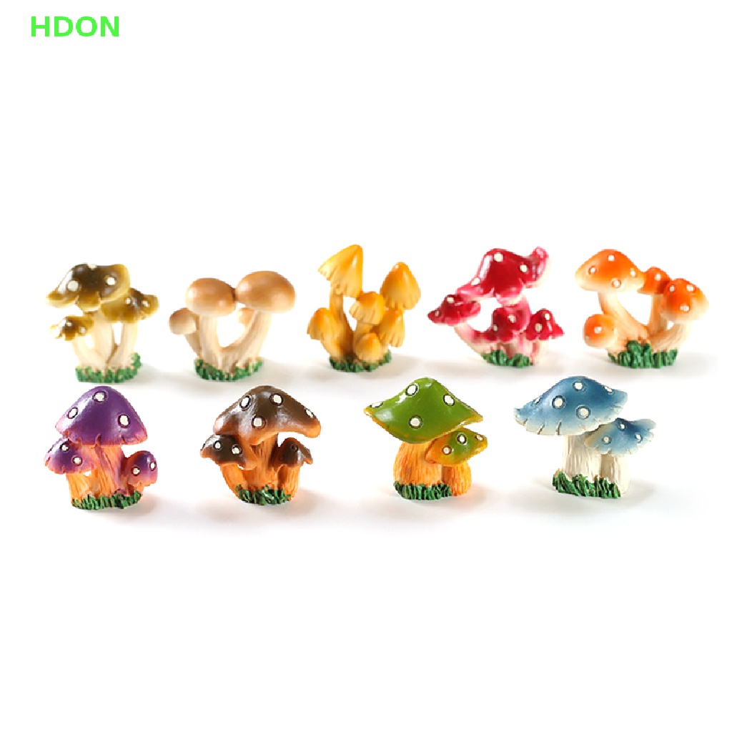 1 Mô Hình Nấm Hoạt Hình Diy Bằng Nhựa Resin Trang Trí Tiểu Cảnh