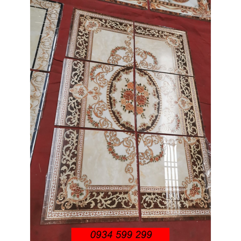 Gạch lát nền nhà thảm 3d khắc kim cao cấp- thảm gạch 3d lót nền
