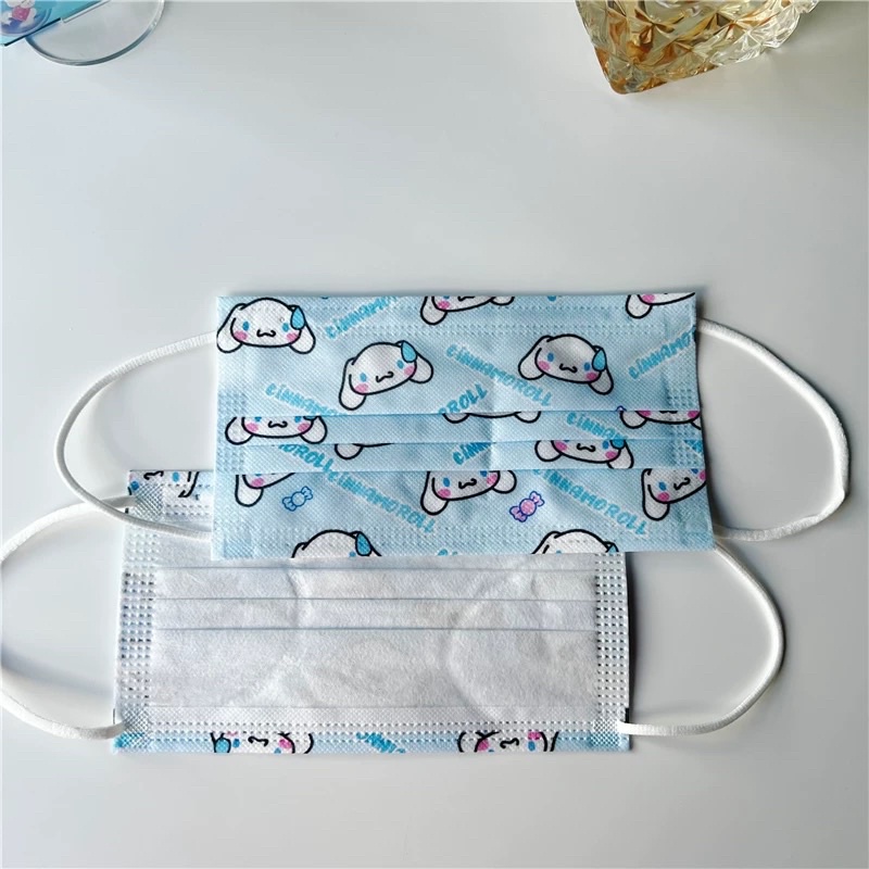 Set khẩu trang hoạt hình đáng yêu phong cách hàn quốc, khẩu trang gấu dâu Lotso,Sanrio,kuromi,purin, cinnamoroll, melody