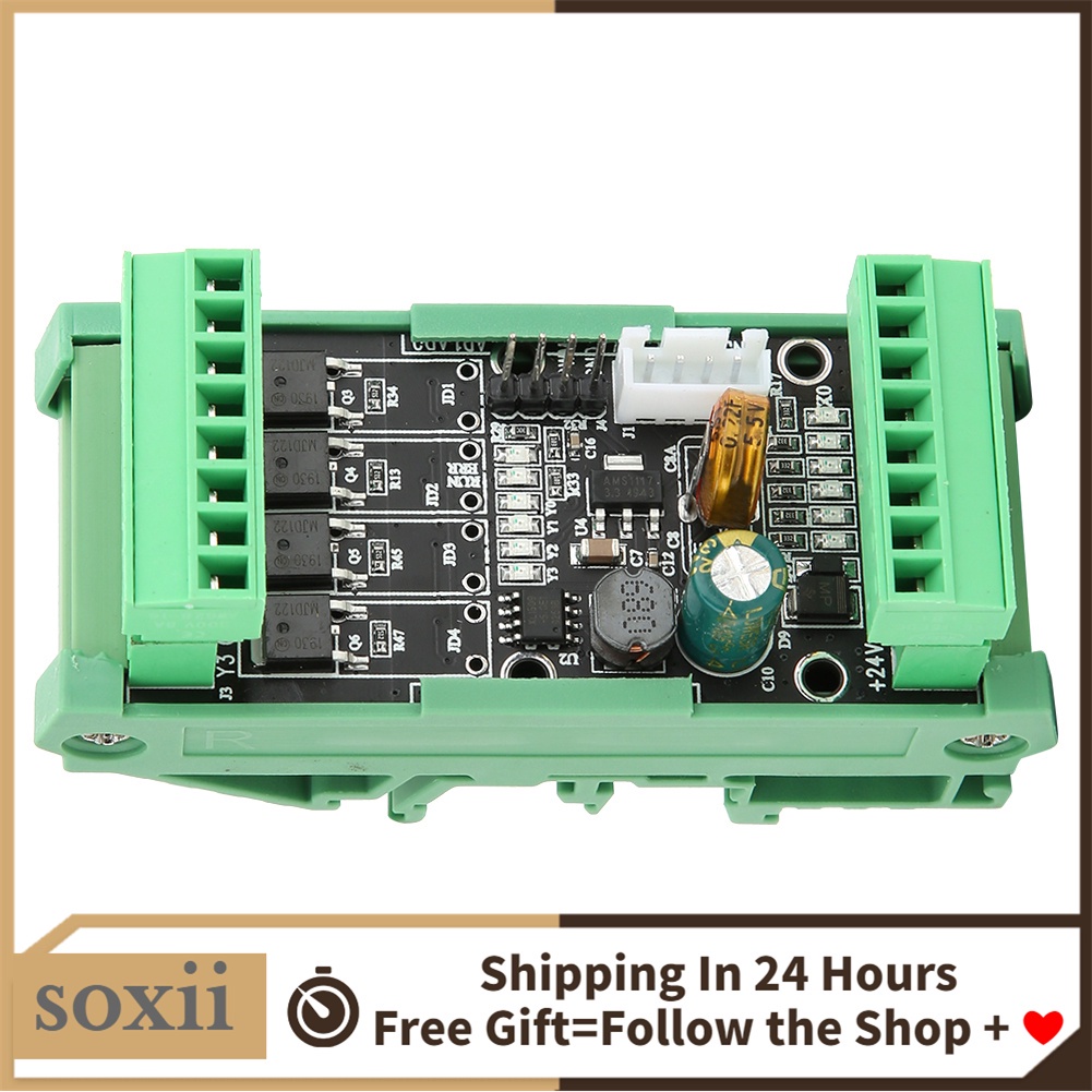 Soxii PLC FX2N-10M 24VDC Industrial Control Board Programmable Logic Controller New