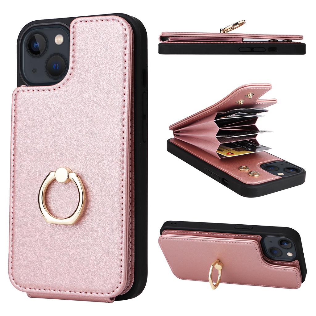 Ốp Điện Thoại Da Có Ngăn Đựng Thẻ Cho iPhone 11 Pro MAX 12 13 14 Pro MAX 6 6S Plus 7 Plus 8 14 Plus X XR XS MAX