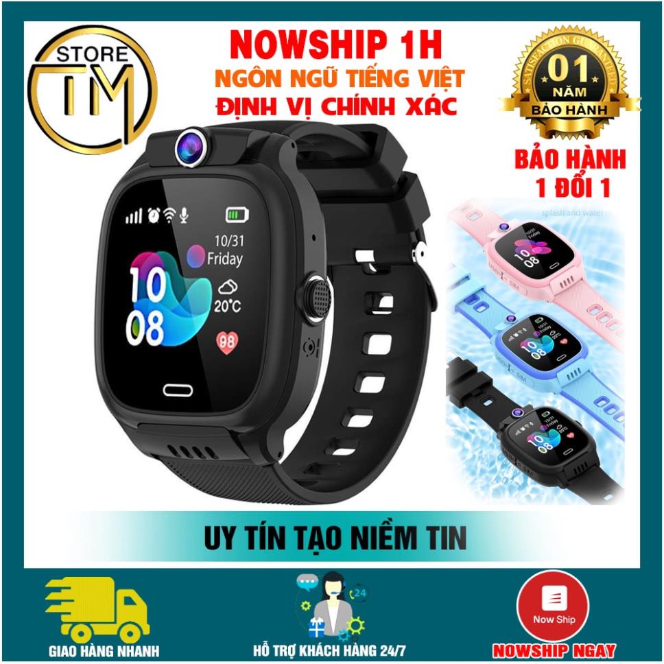 ( BẢN 2022 ) Đồng Hồ Thông Minh Y31 Lắp Sim Nghe Gọi - Định Vị Cảnh Báo Nguy Hiểm Cho Bé Chống Nước PX7 Có Tiếng Việt
