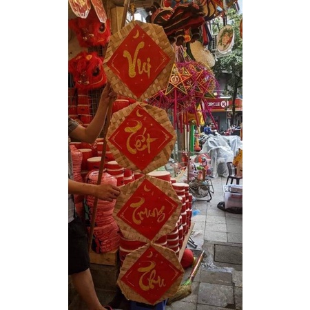 Mành tre trang trí tết