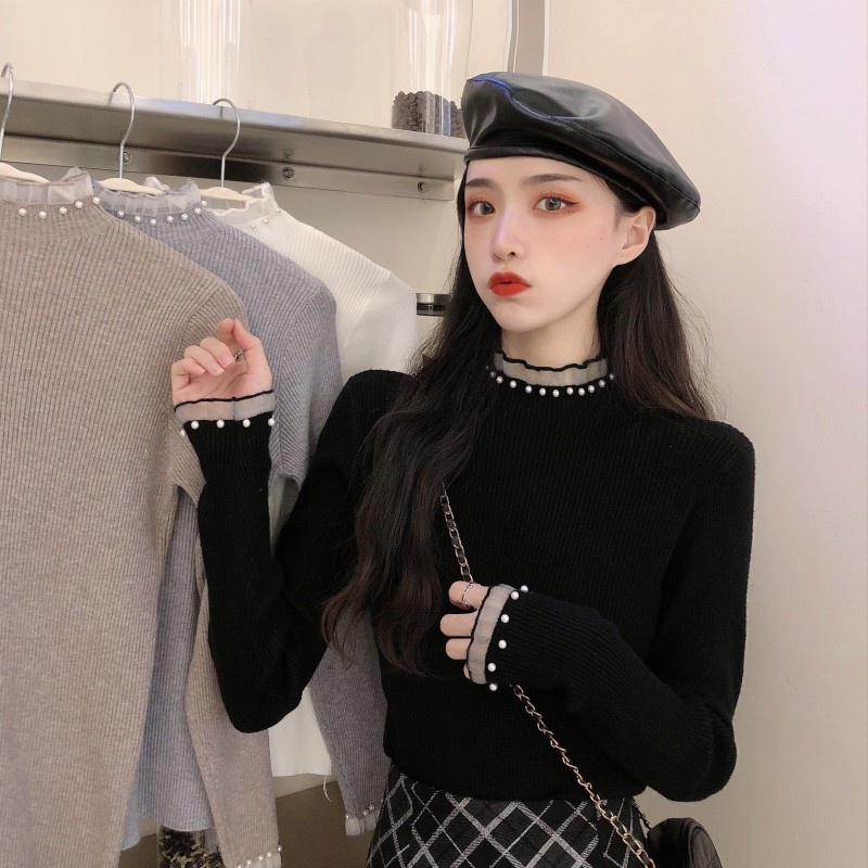 Áo Len Nữ Dài Tay Cổ Tròn Thời Trang Hàn