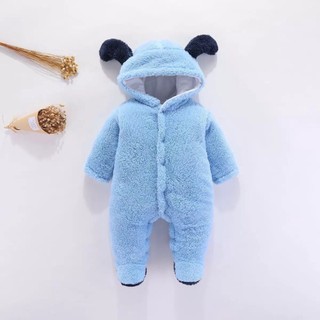 Body Gấu Lông Cừu Liền Thân Bodysuit Bông Ấm Hàng Quảng Châu cho bé trai bé gái