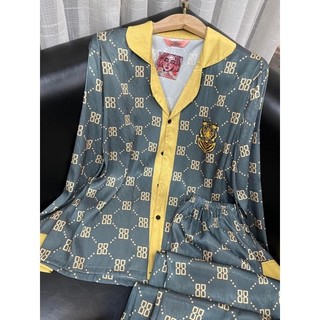 Sét đồ ngủ lụa xước hổ thiết kế màu siêu sang- chất mịn mát loại 1