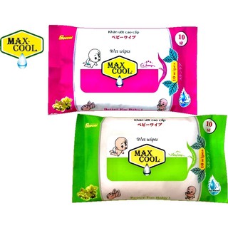 Combo 2 gói khăn ướt 10 tờ max cool