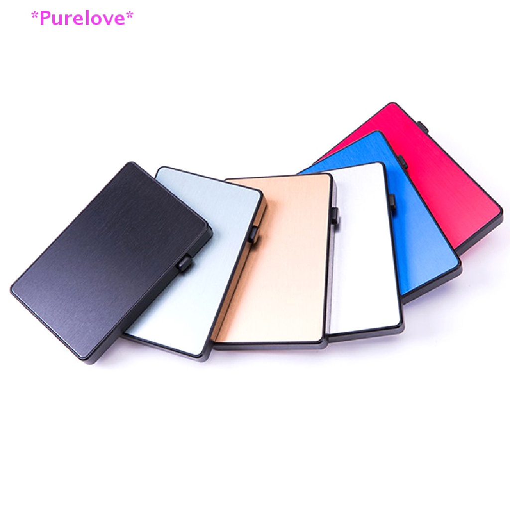 Ví Đơn Đựng Thẻ Thông Minh RFID Bằng Nhôm Chống Trộm Có Nút Nhấn Thời Trang Mới