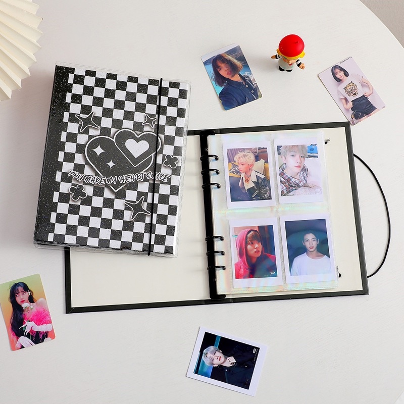 Binder A5 Moonlight bìa cứng 6 còng đựng card / Vỏ album ảnh 3 inch