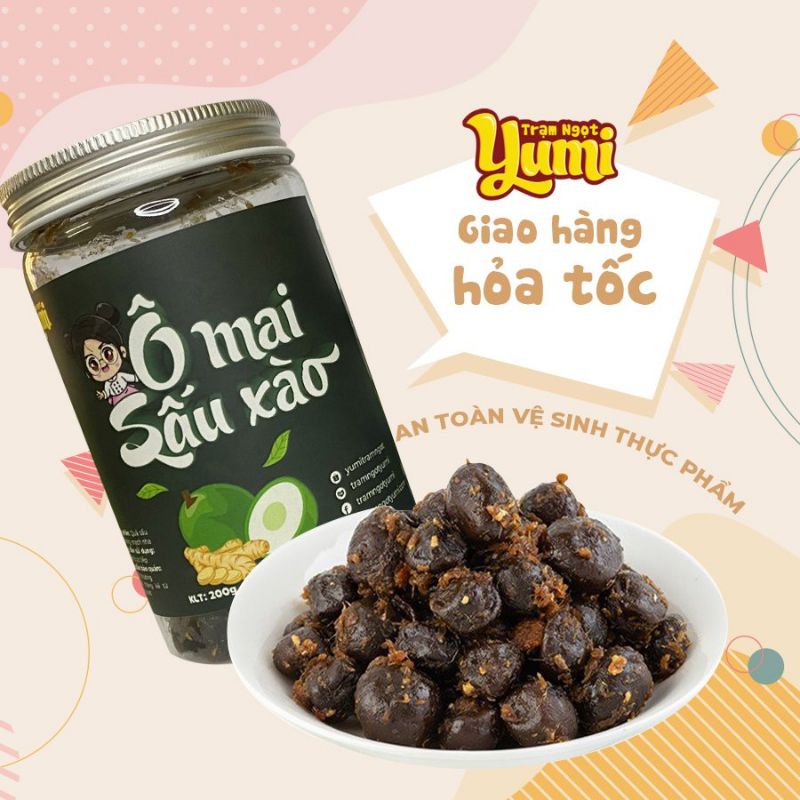 Sấu xào gừng Trạm ngọt Yumi Ô mai xí muội cay ngọt ăn vặt thơm ngon