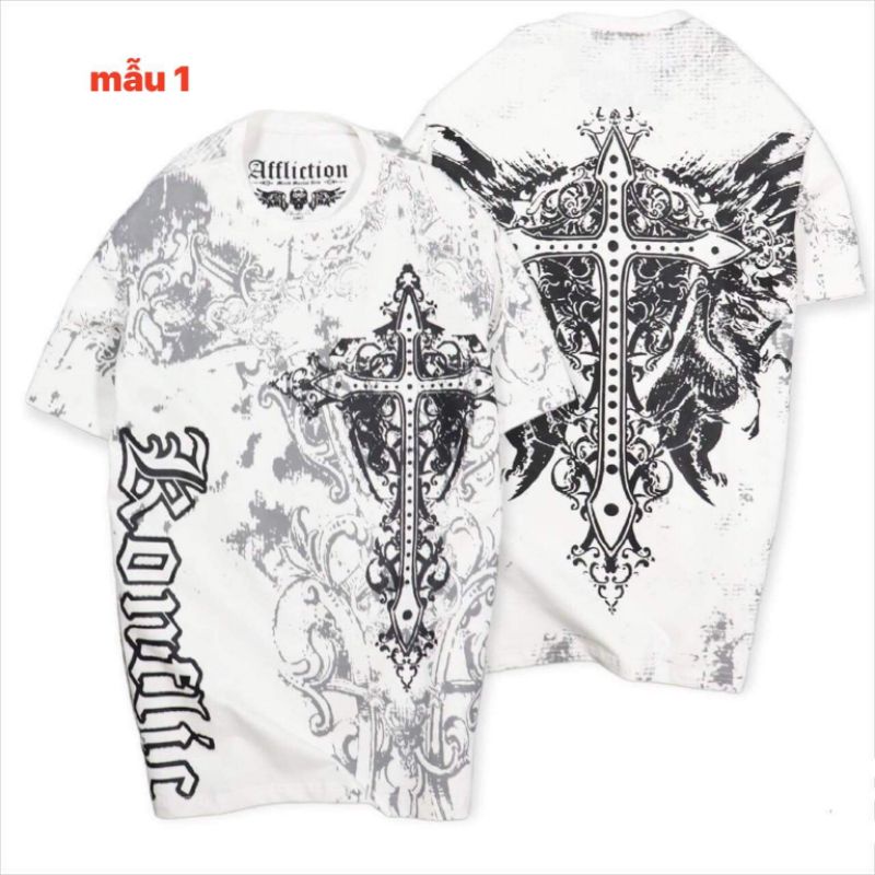 Áo Thun Nam Họa Tiết Cotton Cao Cấp Cá Tính AXK206