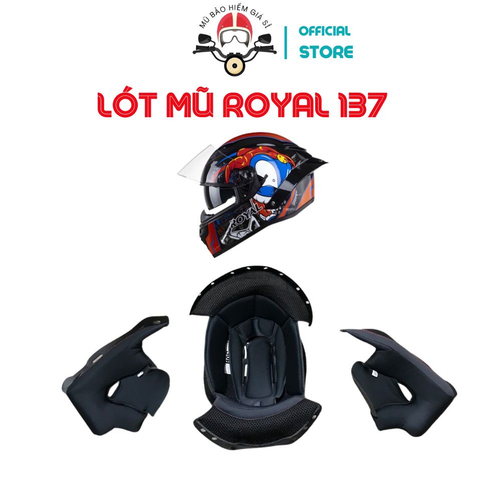 Bộ Lót thay mũ bảo hiểm ROC 03 và ROC V2, Royal M137