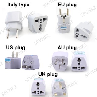 Phích Cắm Chuyển Đổi US / UK / AU / itlay EU Sang Châu Âu 2 Chấu Tròn VNK2 Tiện Dụng