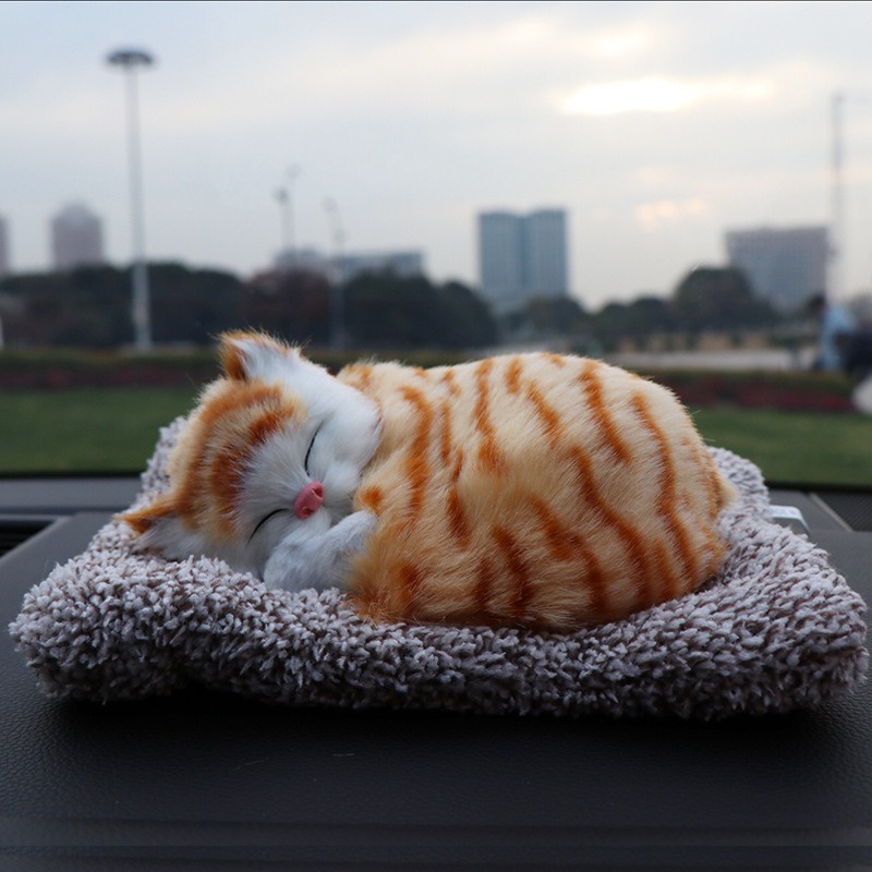 Mô hình chú mèo nằm ngủ nhồi bông xinh xắn