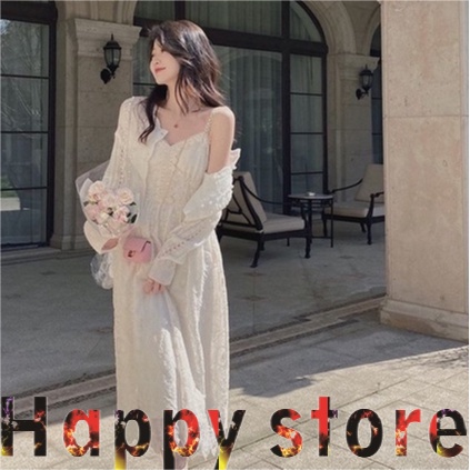 Happy-store ❤️ Áo khoác cardigan dệt kim mỏng chống nắng đính hạt phong cách hoài cổ thời trang