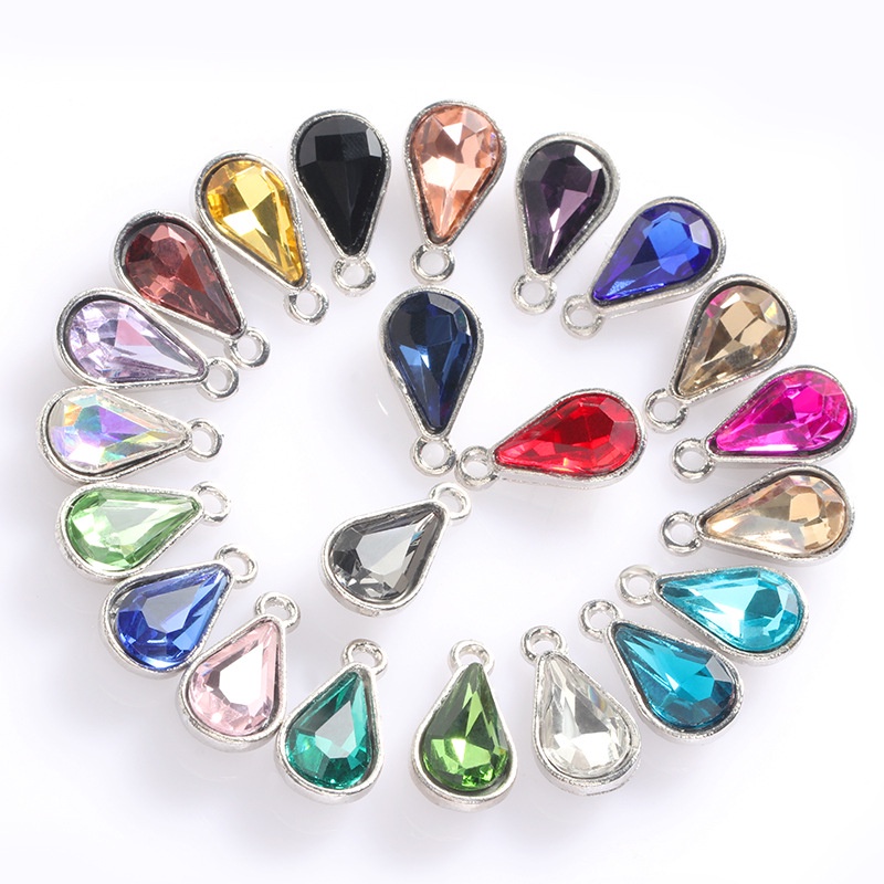 Mặt Dây Chuyền Hình Giọt Nước Đính Đá Pha Lê Diy